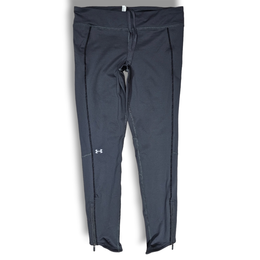 Under Armour Black Leggings with Side Zippers - Picture 1 of 6